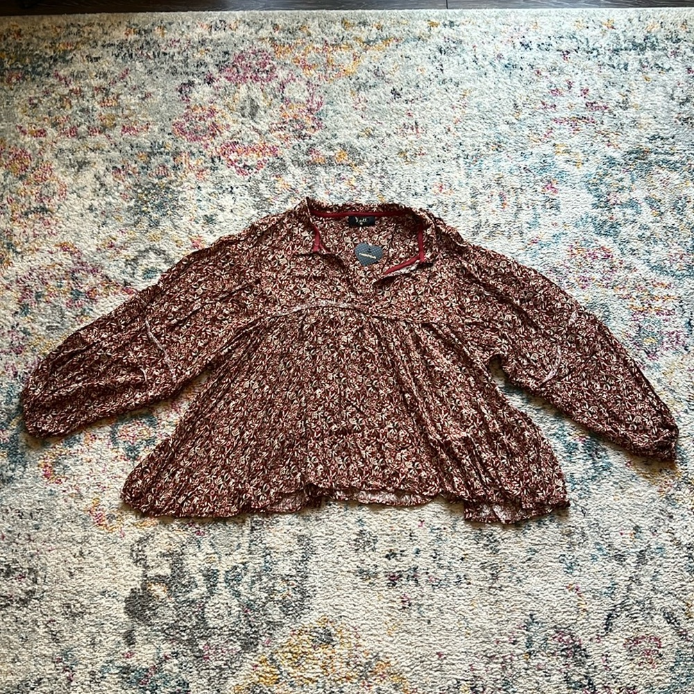 NWT Meritt Women’s Floral Long Sleeve Blouse size 1XL